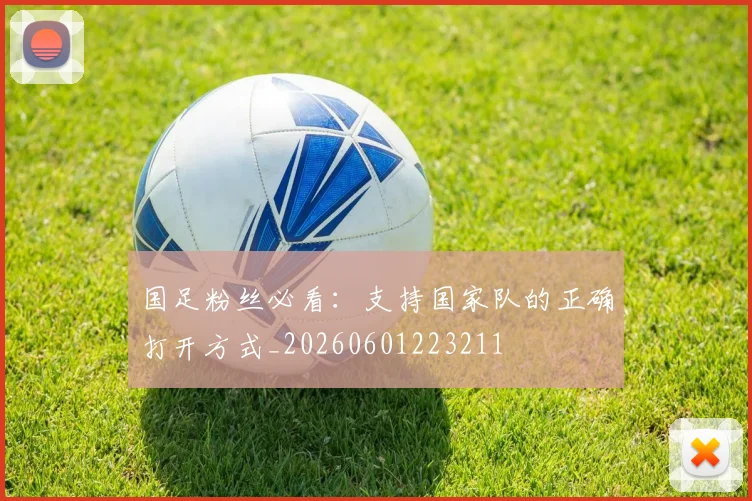 国足粉丝必看：支持国家队的正确打开方式_20260601223211